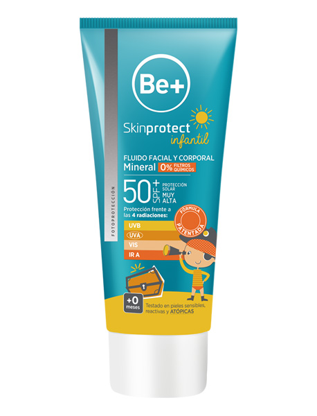 BE+ SKIN PROTECT ULTRAFLUIDO MINERAL INFANTIL SPF50+ 1 ENVASE 100 ML