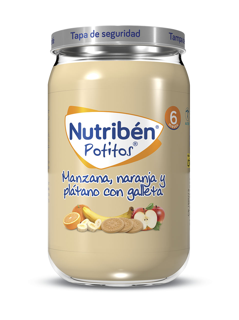 NUTRIBEN MANZANA NARANJA PLATANO Y GALLETA 1 POTITO 235 G