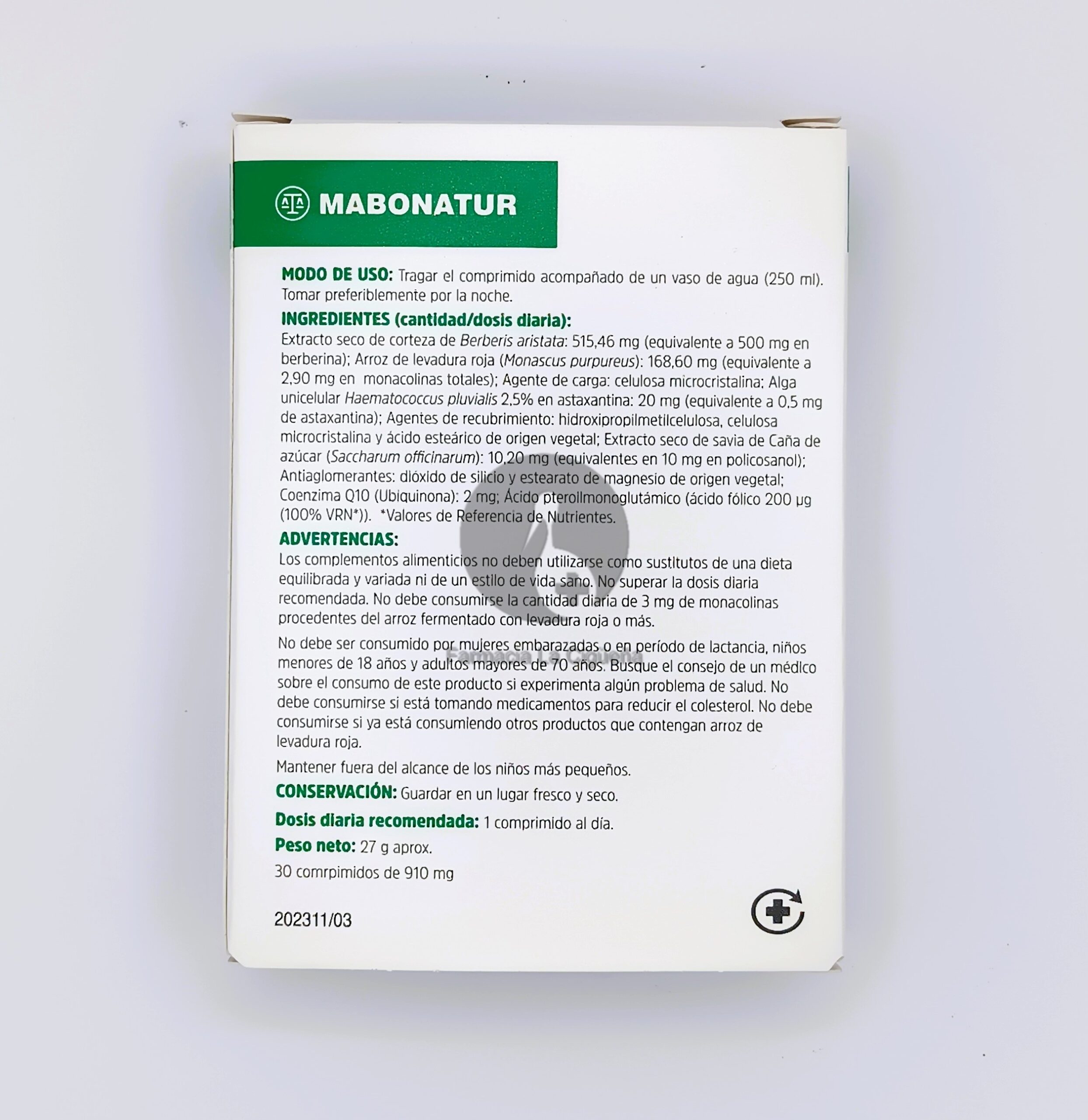 MABOLIPID PLUS 30 COMPRIMIDOS