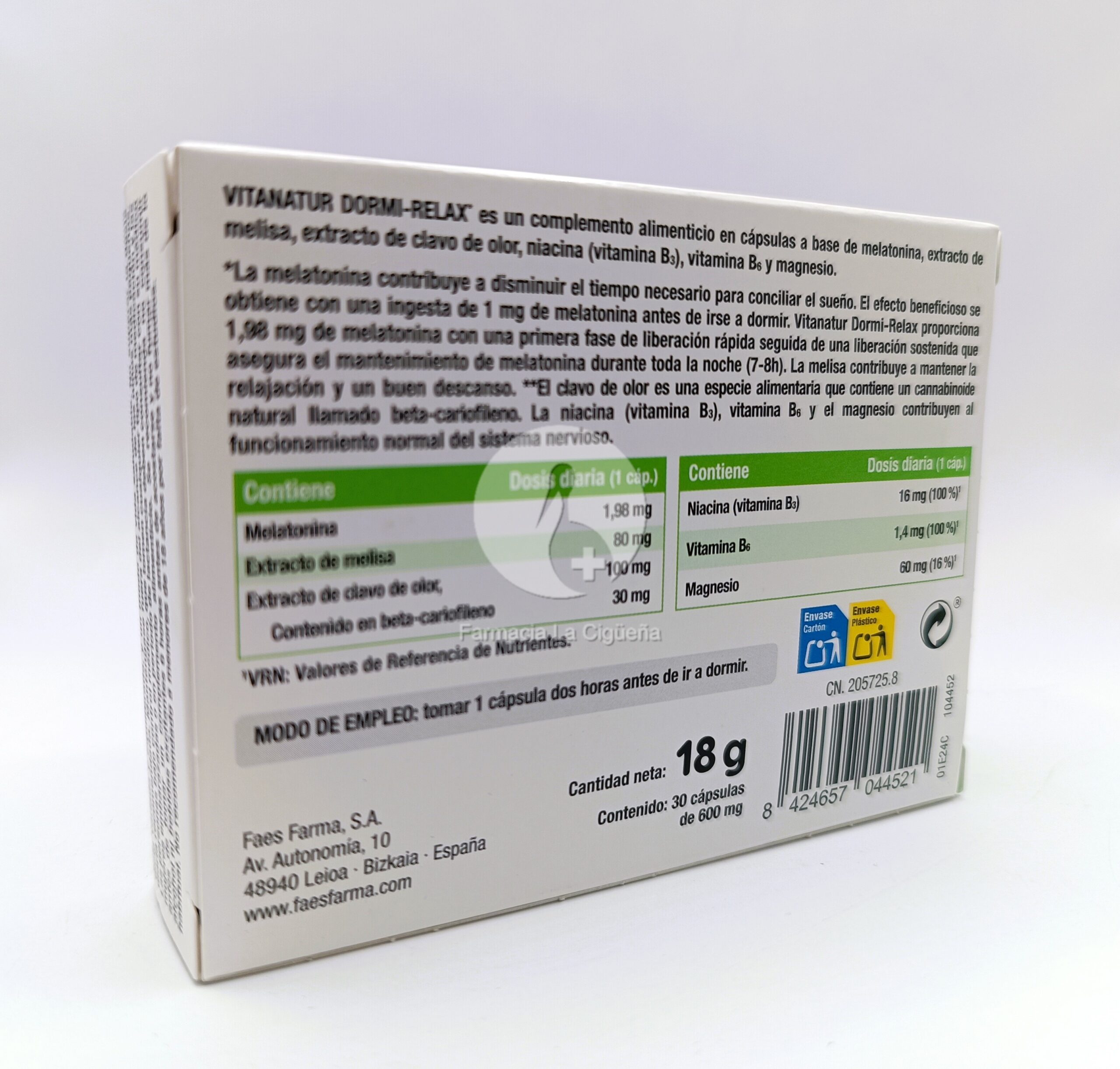 VITANATUR DORMI-RELAX 30 CAPSULAS