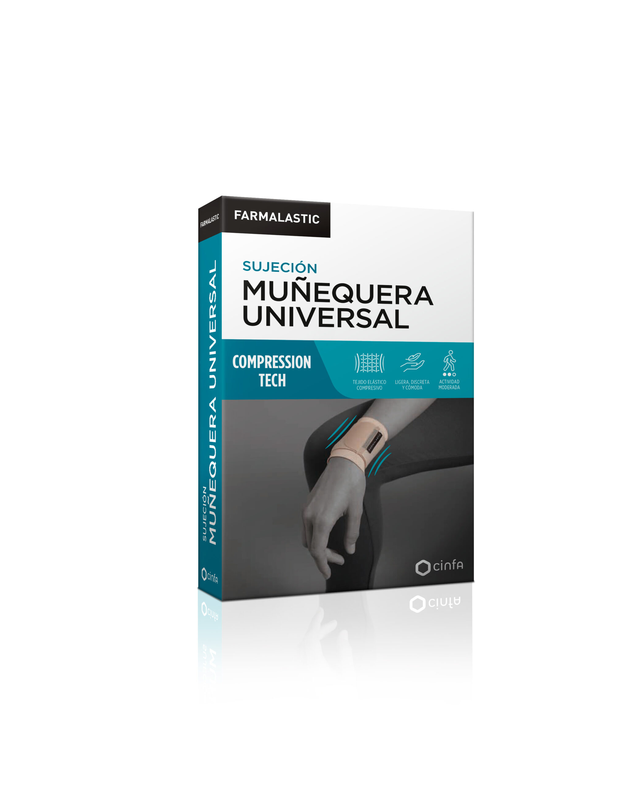MUÑEQUERA UNIVERSAL FARMALASTIC COMPRESSION TECH 1 UNIDAD TALLA PEQUEÑA/MEDIANA COLOR BEIGE