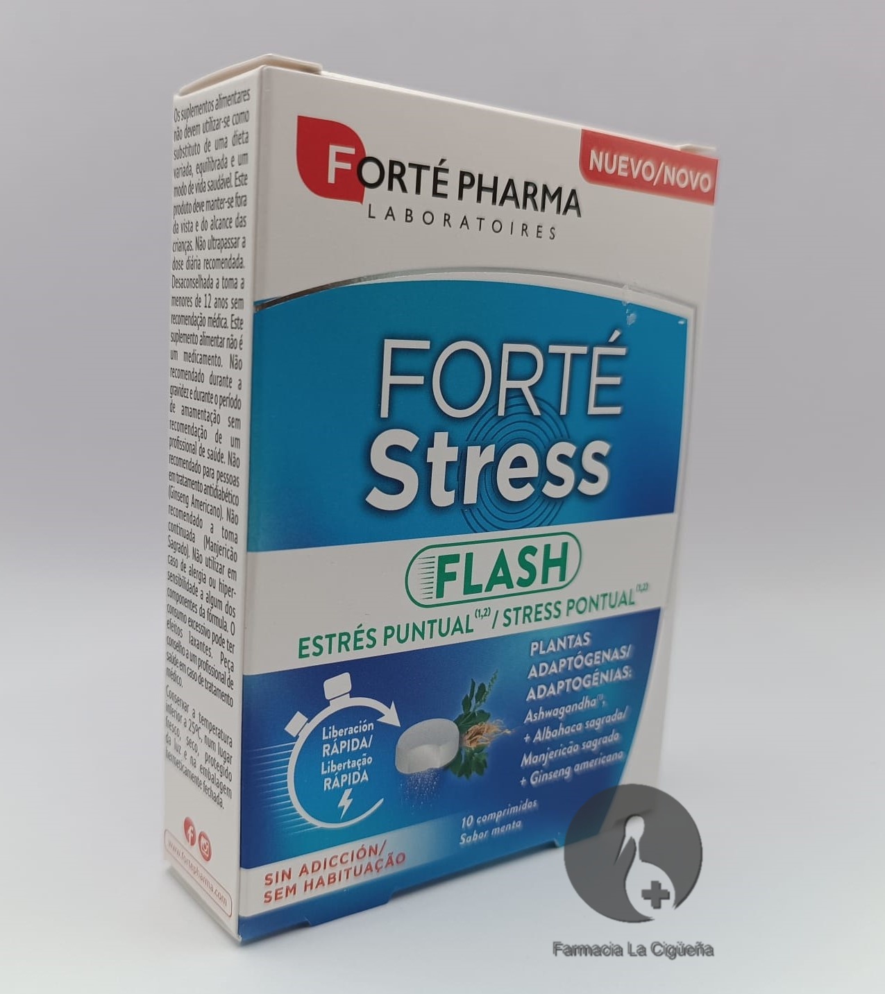 FORTE STRESS FLASH 10 COMPRIMIDOS SABOR MENTA