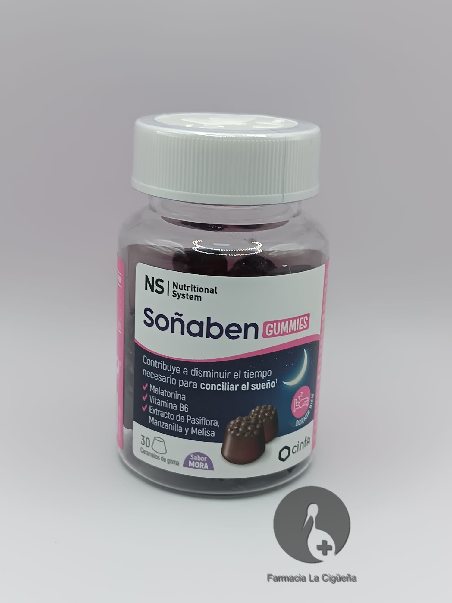NS SOÑABEN GUMMIES 30 CARAMELOS DE GOMA SABOR MORA