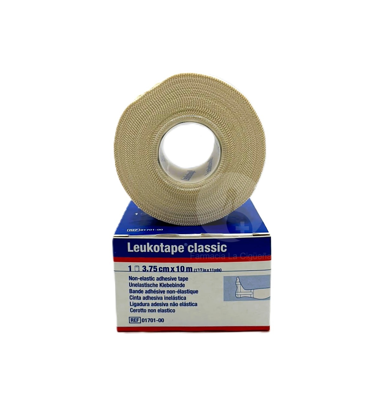 VENDA DE INMOVILIZACION INELASTICA LEUKOTAPE RIGIDA 1 UNIDAD 10 M X 3,8 CM