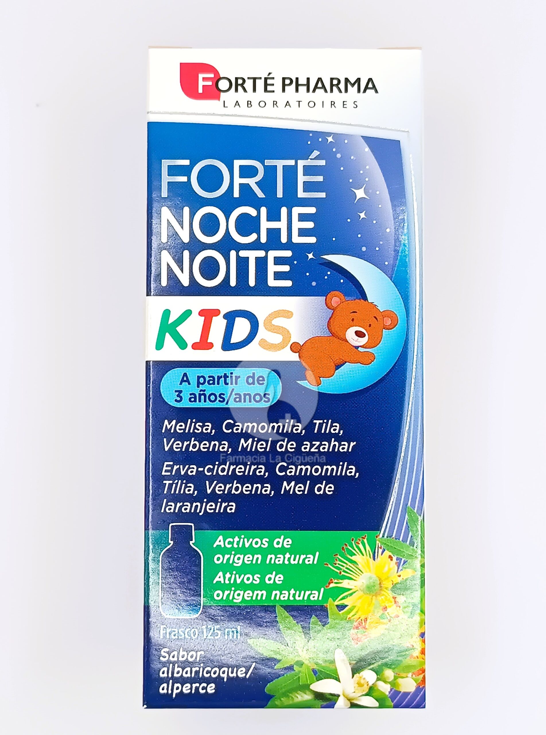 FORTE NOCHE KIDS SOLUCION BEBIBLE 1 FRASCO 125 ML SABOR ALBARICOQUE