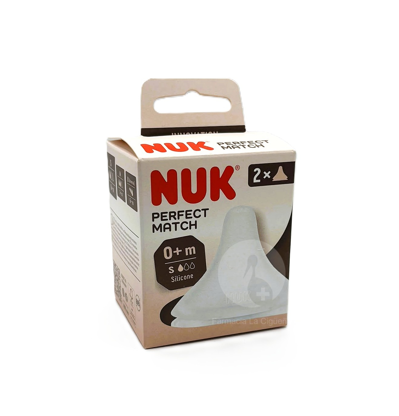 TETINA SILICONA ANTICOLICO NUK PERFECT MATCH FLUJO S 2 UNIDADES