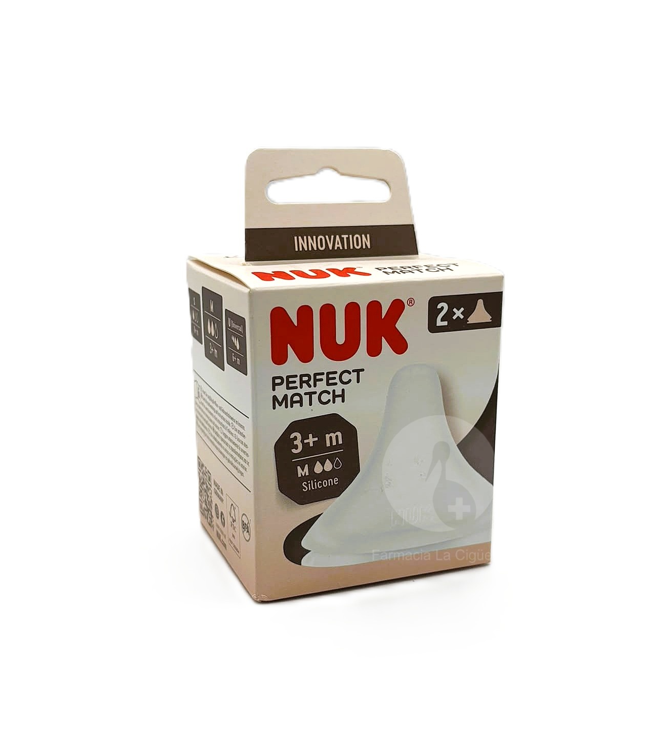 TETINA SILICONA ANTICOLICO NUK PERFECT MATCH FLUJO M 2 UNIDADES