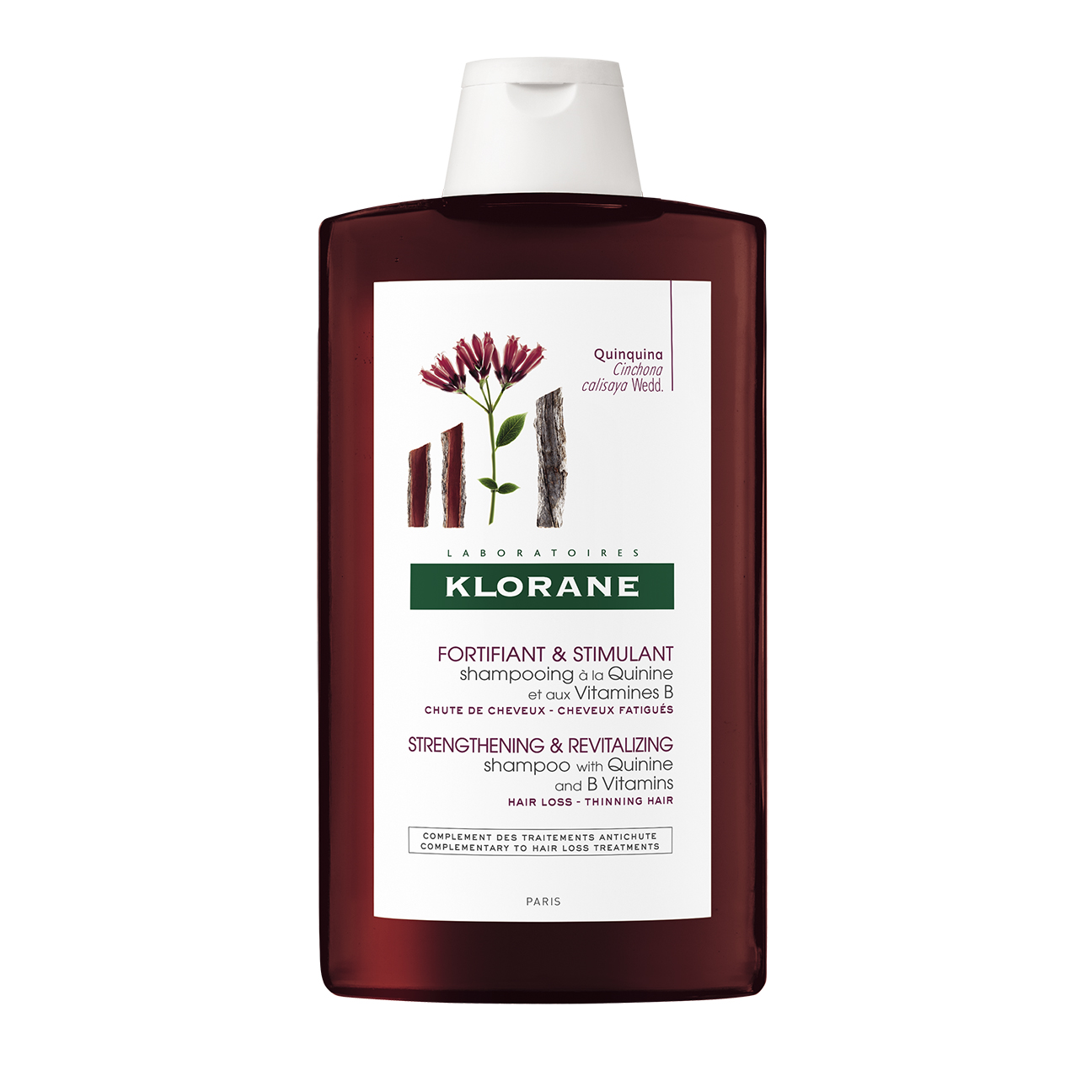 KLORANE CHAMPU A LA QUININA Y EDELWEISS BIO 1 ENVASE 400 ML