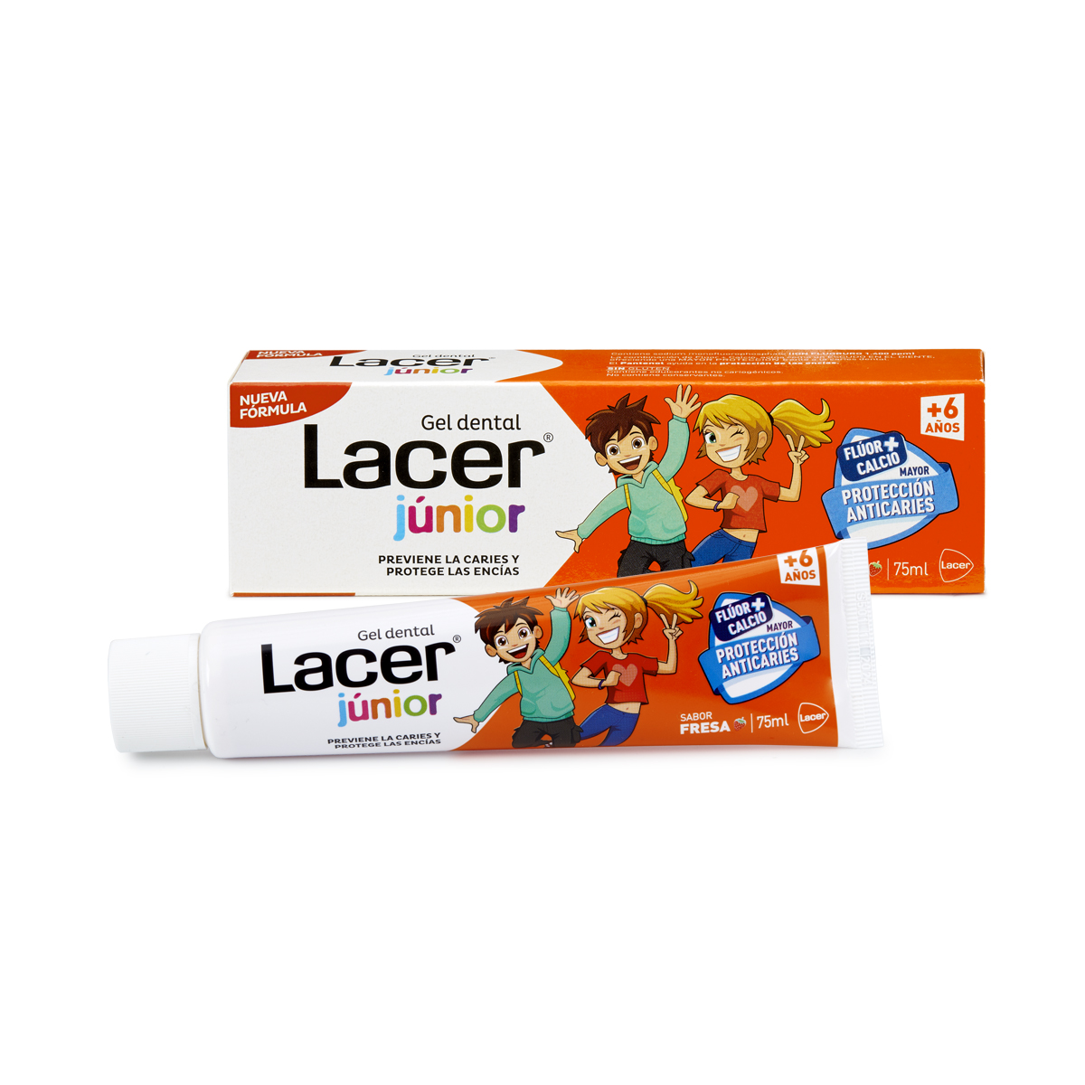 LACER JUNIOR GEL DENTAL 1 TUBO 75 ML SABOR FRESA
