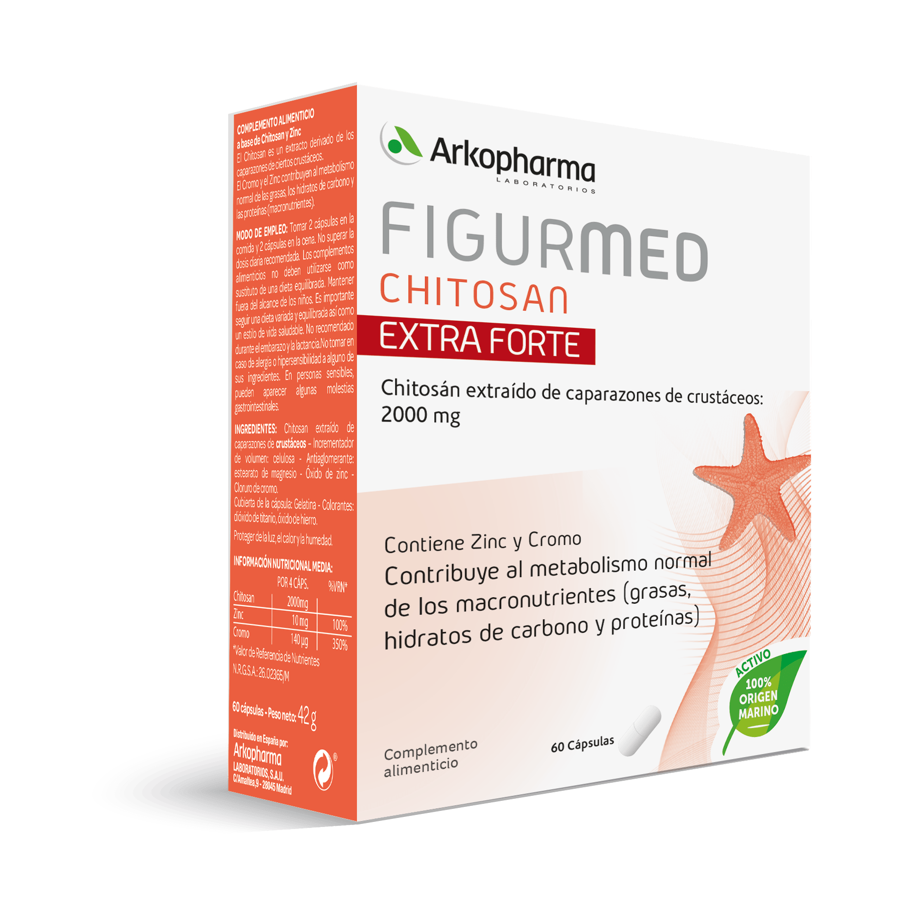 FIGURMED CHITOSAN EXTRA FORTE 60 CAPSULAS