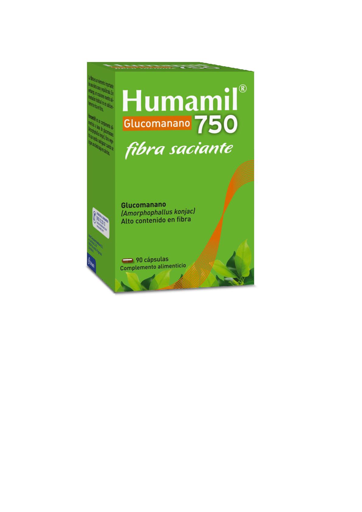 HUMAMIL GLUCOMANANO 750 MG 90 CAPSULAS