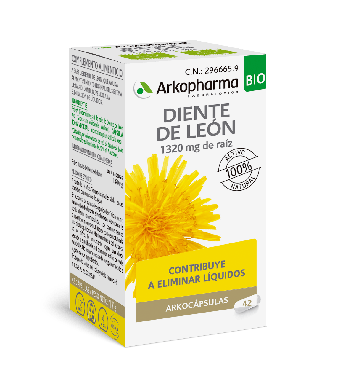 ARKOCAPSULAS DIENTE DE LEON BIO 42 CAPSULAS