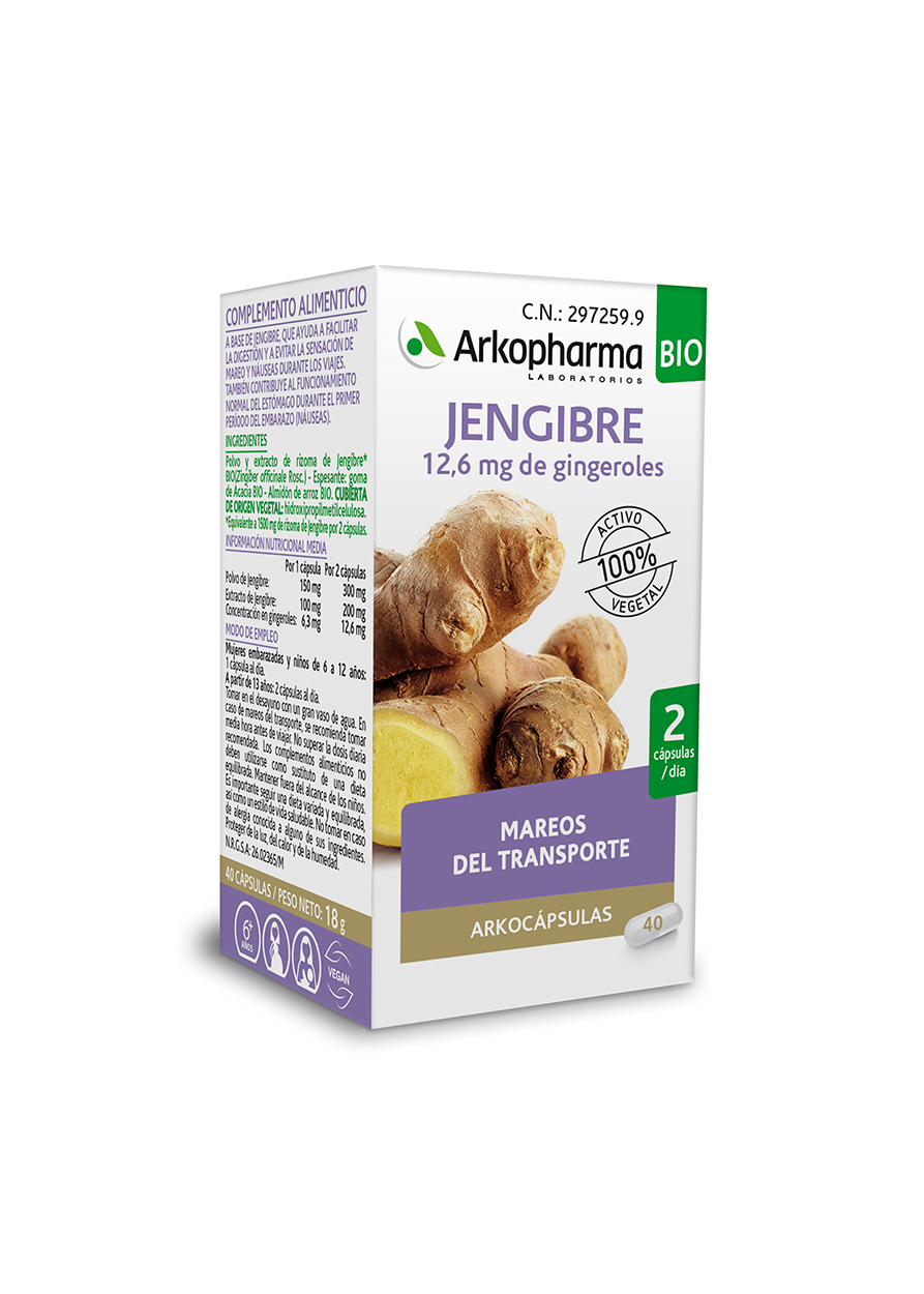 ARKOCAPSULAS JENGIBRE BIO 40 CAPSULAS