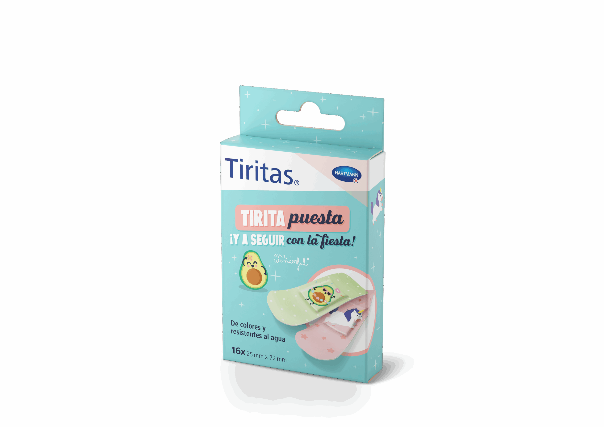 TIRITAS MR. WONDERFUL APOSITO ADHESIVO 16 UNIDADES 72 MM X 25 MM
