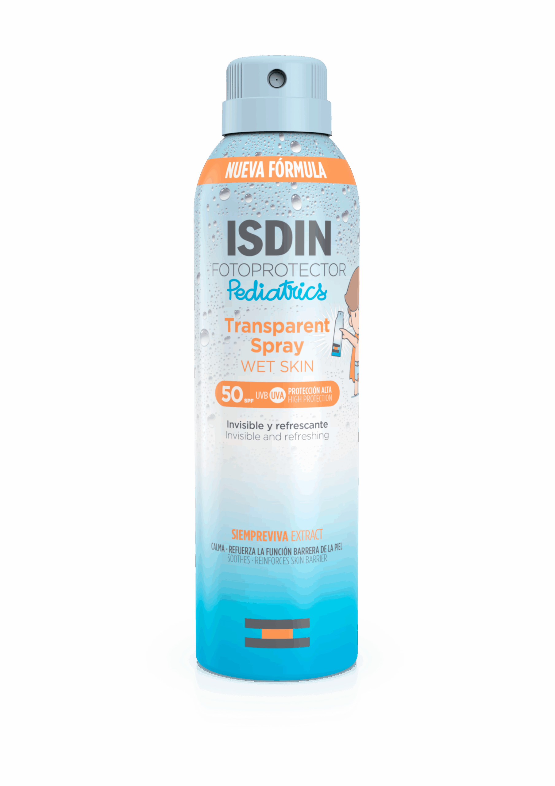 ISDIN FOTOPROTECTOR PEDIATRICS TRANSPARENT SPRAY WET SKIN SPF 50 1 ENVASE 250 ML