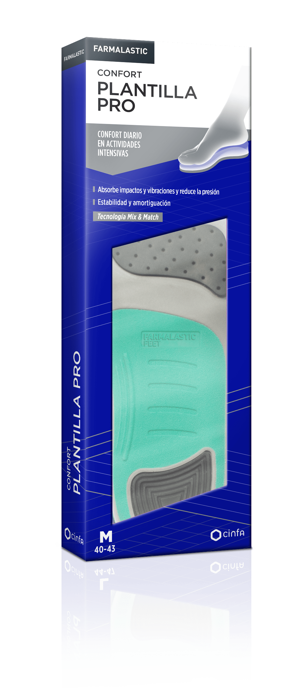 PLANTILLAS FARMALASTIC PRO ACTIVIDAD INTENSIVA 2 UNIDADES TALLA M