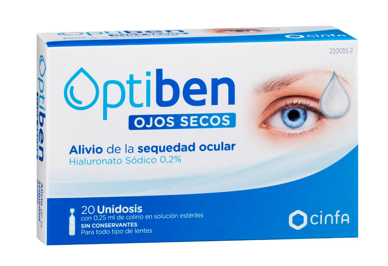 OPTIBEN OJOS SECOS 20 AMPOLLAS UNIDOSIS 0,25 ML