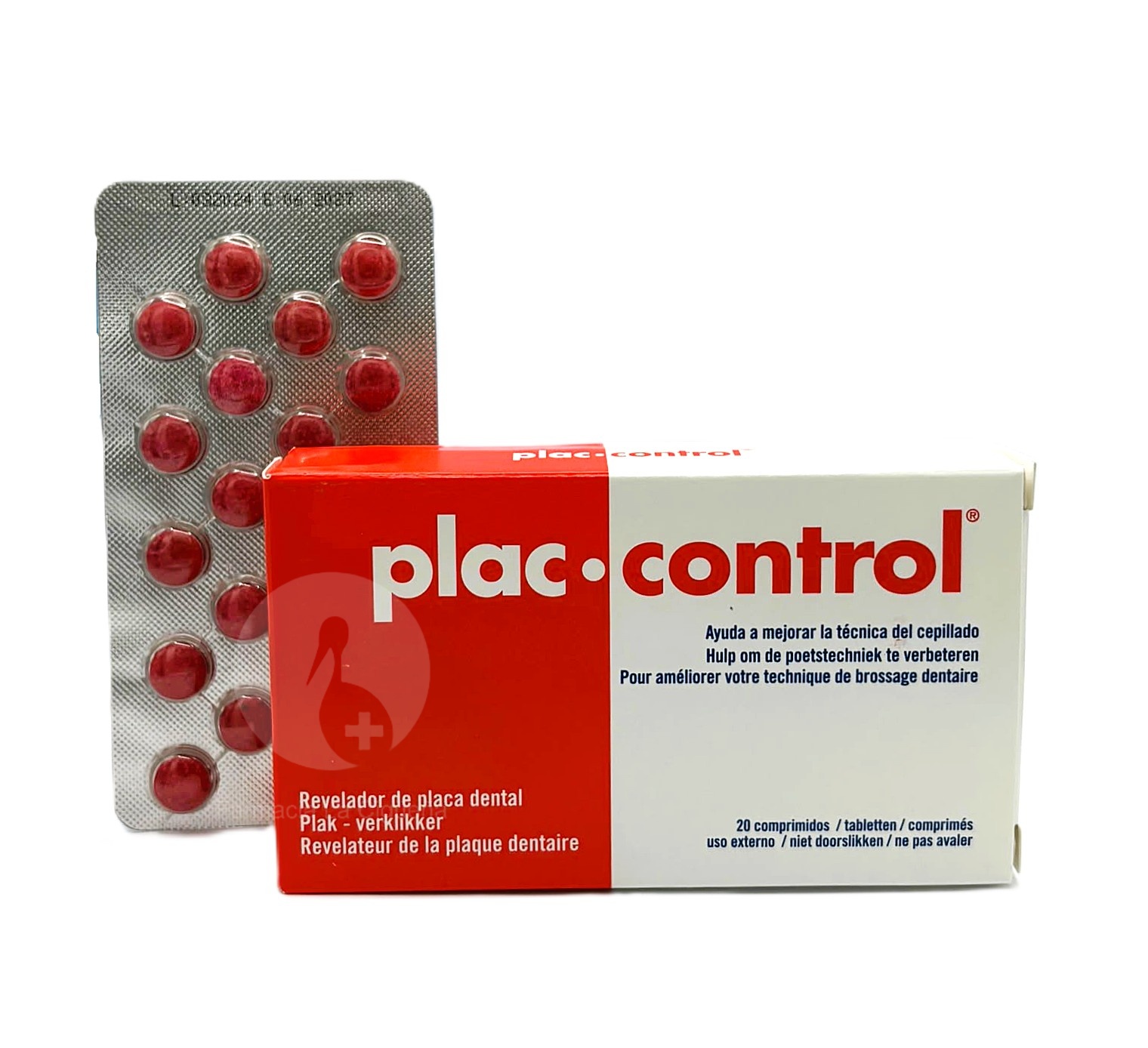 PLAC CONTROL COMPRIMIDOS REVELADOR PLACA DENTAL 20 COMPRIMIDOS