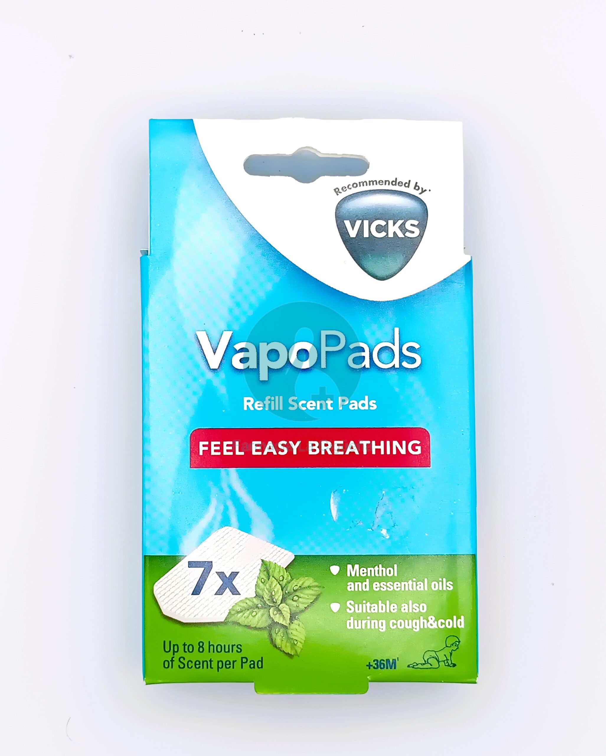 VAPOPADS VICKS MENTOL 7 RECARGAS PERFUMADAS CON MENTOL