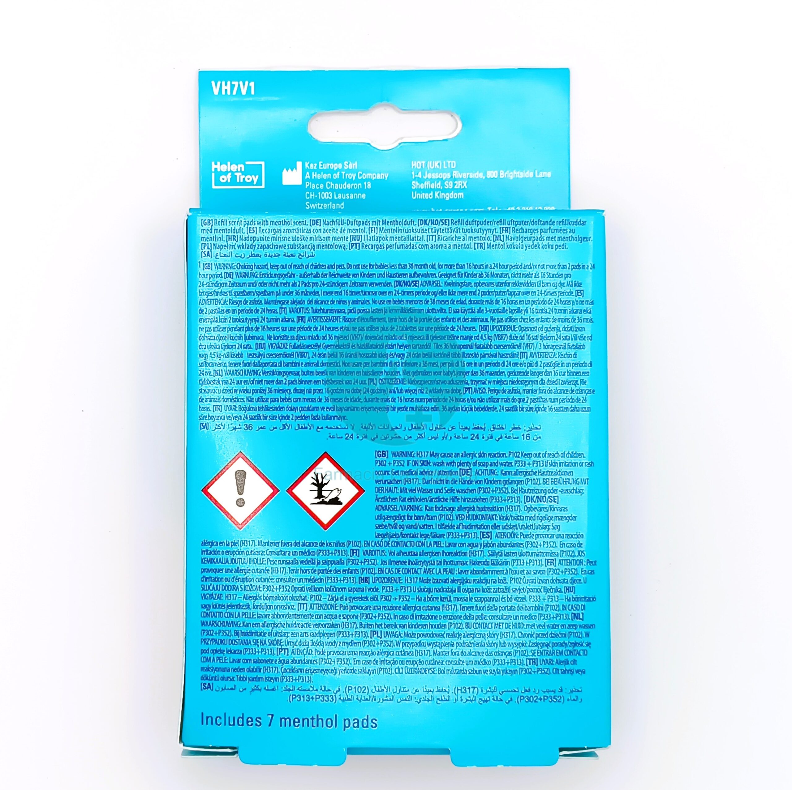 VAPOPADS VICKS MENTOL 7 RECARGAS PERFUMADAS CON MENTOL