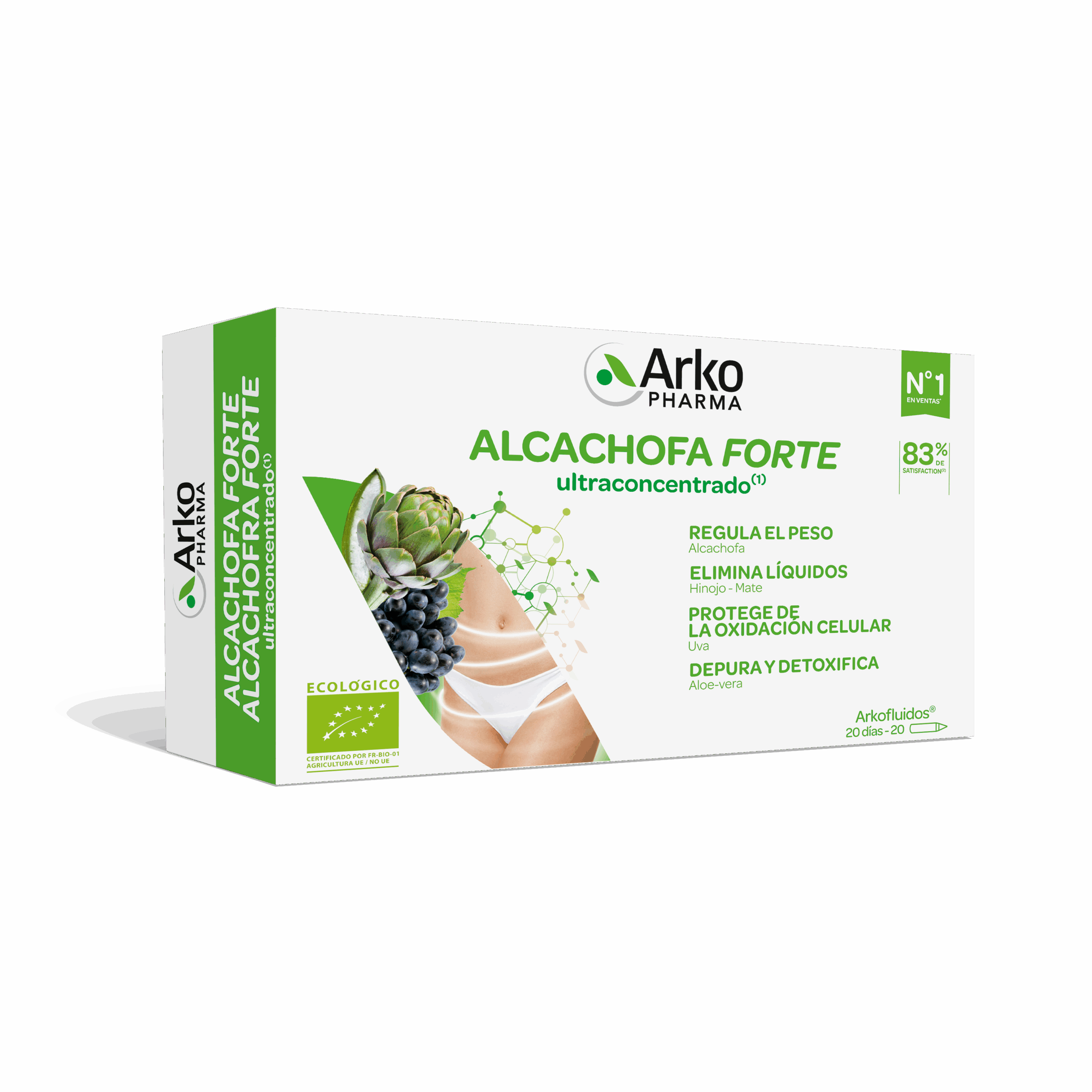 ARKOFLUIDO ALCACHOFA FORTE 20 AMPOLLAS BEBIBLES 15 ML