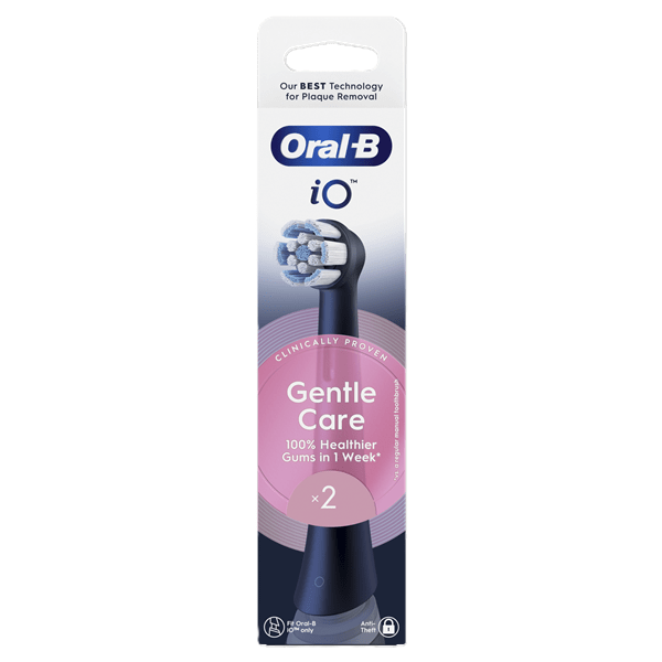 CEPILLO DENTAL ELECTRICO RECAMBIO ORAL-B REC IO GENTLE CARE 2 CABEZALES COLOR NEGRO