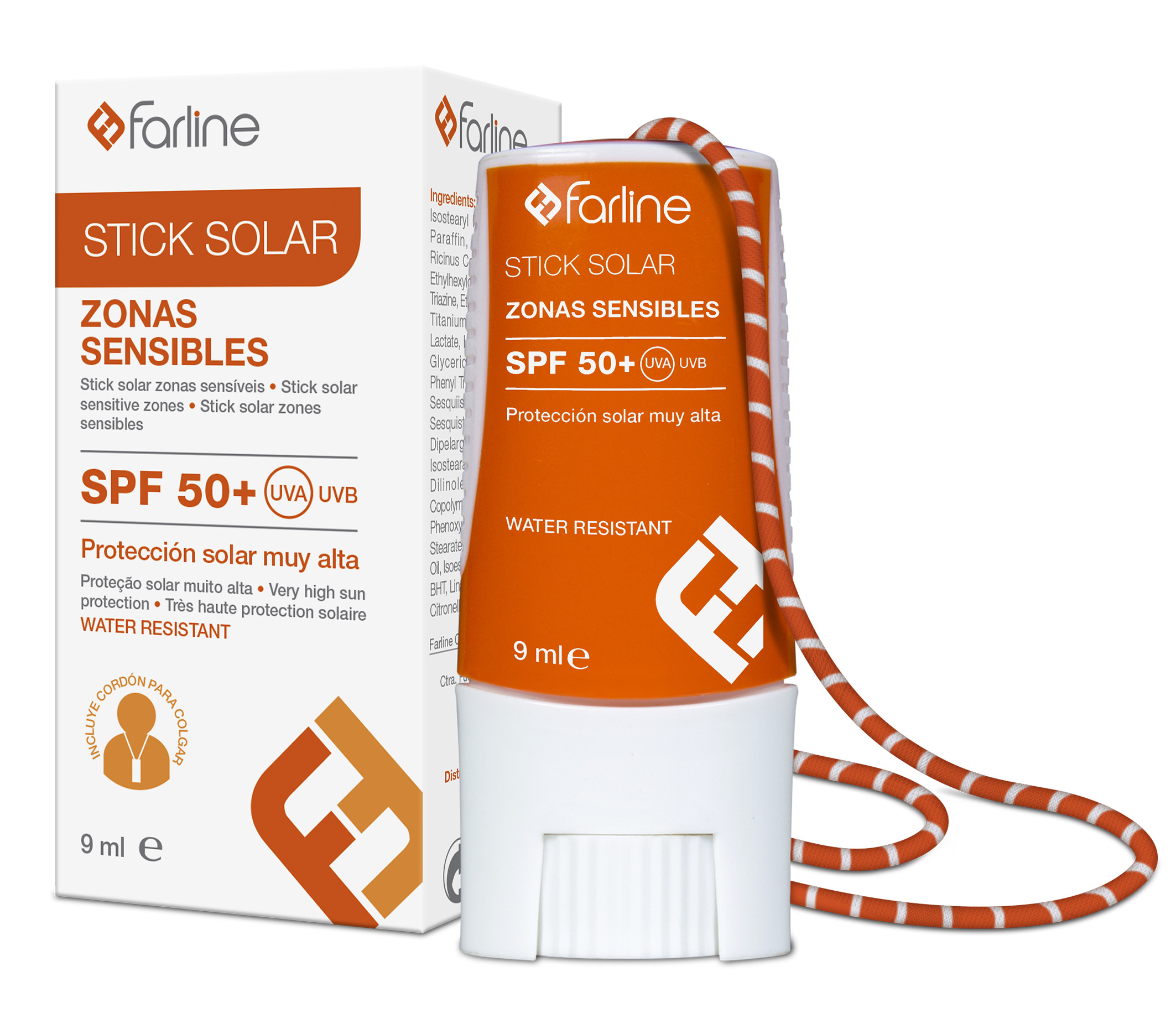 FARLINE STICK SOLAR SPF 50+ ZONAS SENSIBLES 1 ENVASE 9 ML