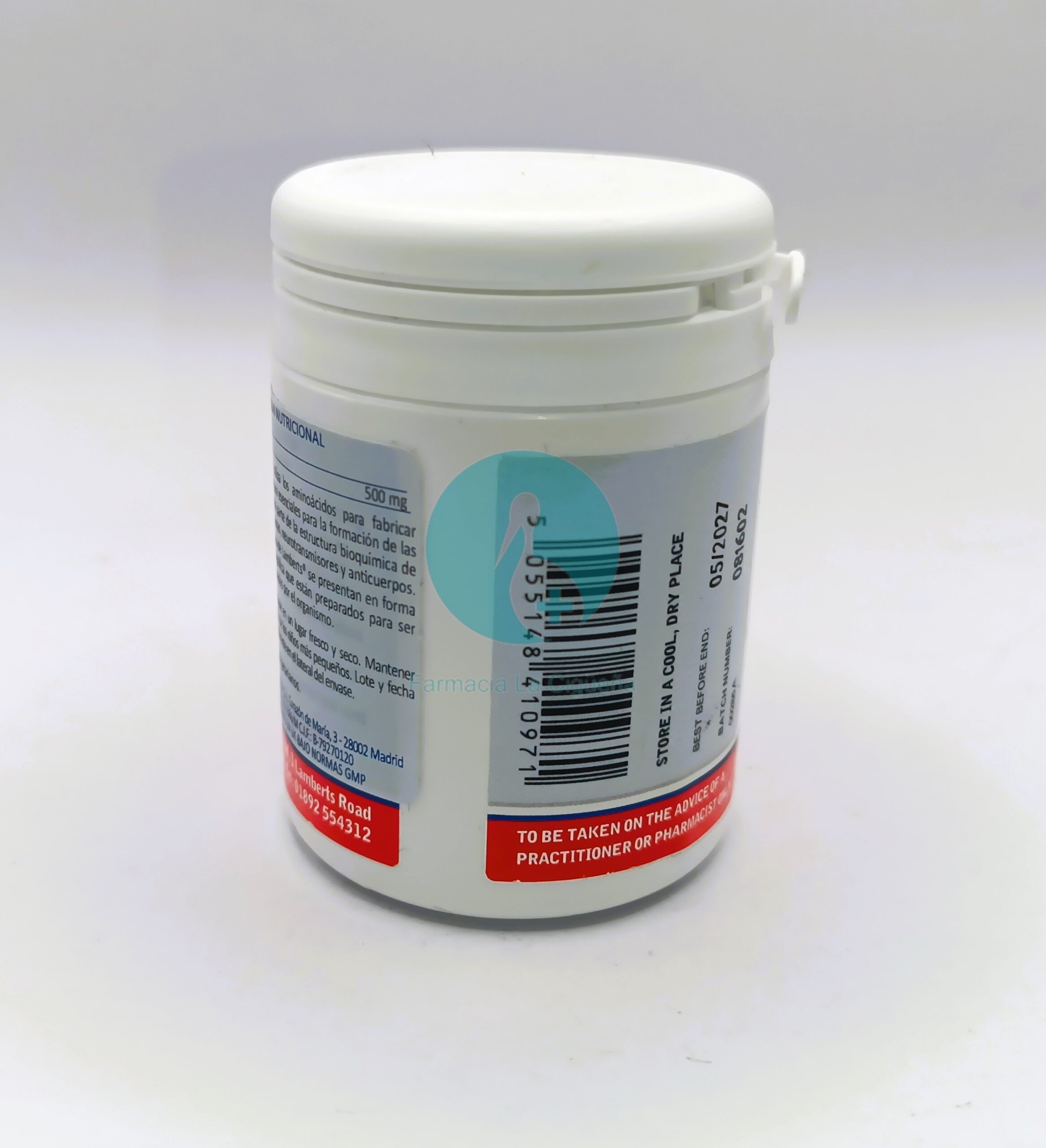 LAMBERTS TAURINA 500 MG 60 CAPSULAS