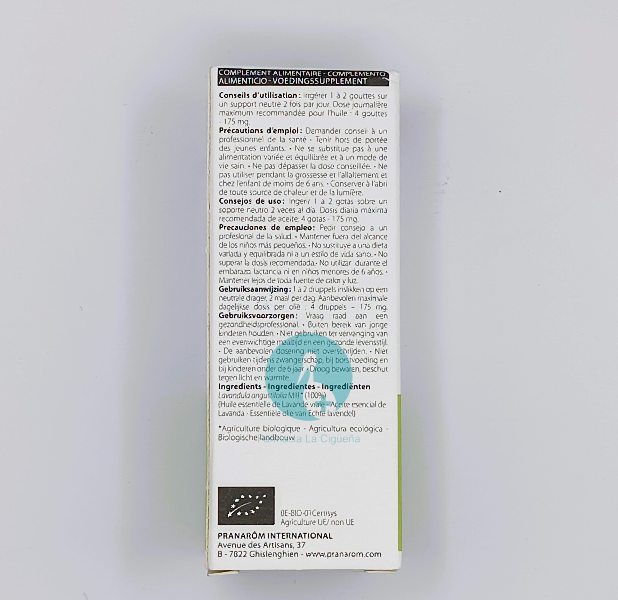 PRANAROM ACEITE ESENCIAL LAVANDA BIO 10 ML