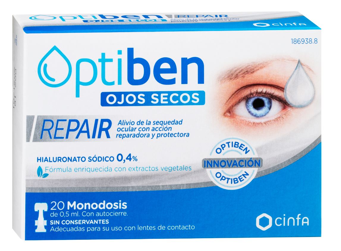 OPTIBEN OJOS SECOS REPAIR 20 MONODOSIS 0,5 ML