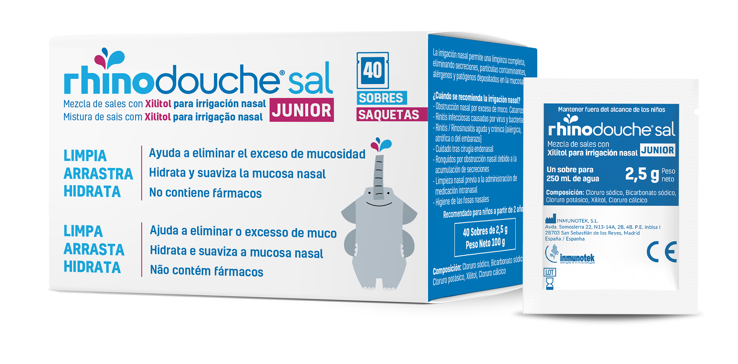 RHINODOUCHE SAL JUNIOR 40 SOBRES 2,5 G
