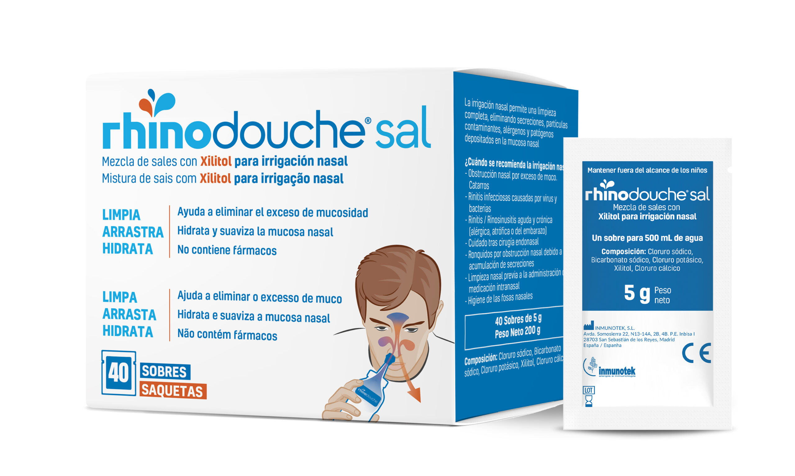 RHINODOUCHE SAL 40 SOBRES 5 G