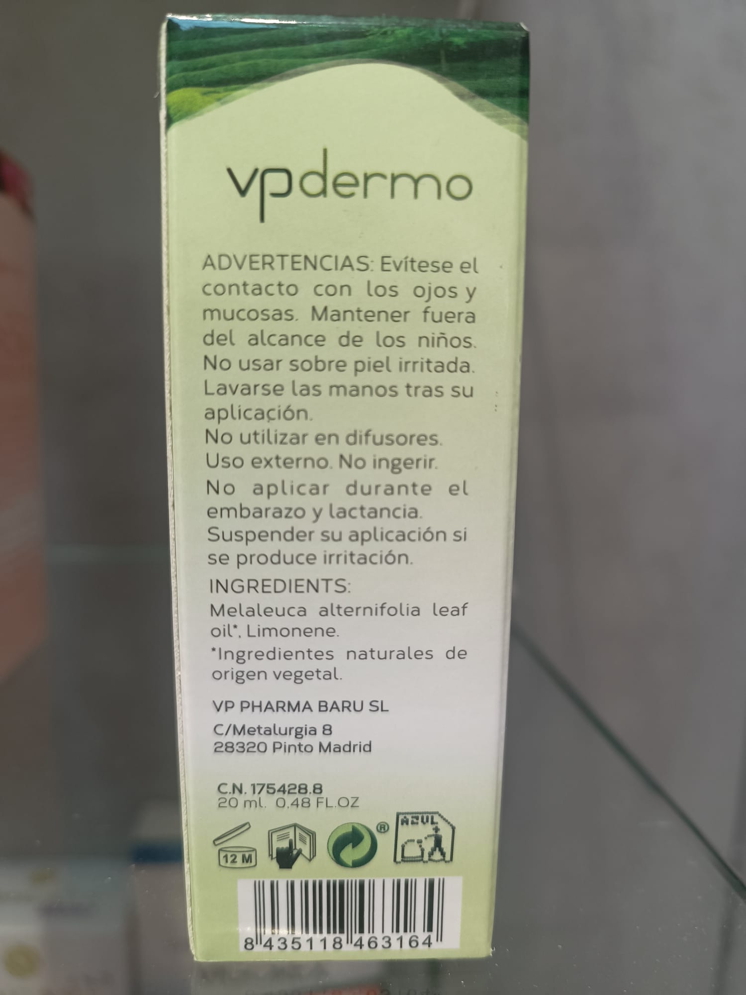VP DERMO ACEITE ESENCIAL DE ARBOL DEL TE 1 ENVASE 20 ML