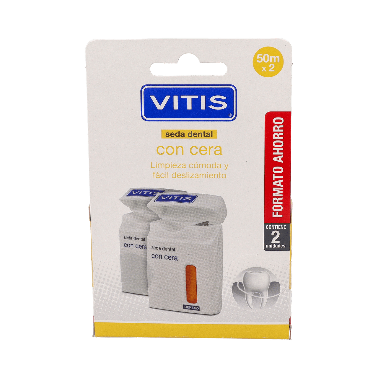 VITIS SEDA DENTAL CON CERA 50 M 2 UNIDADES DUPLO