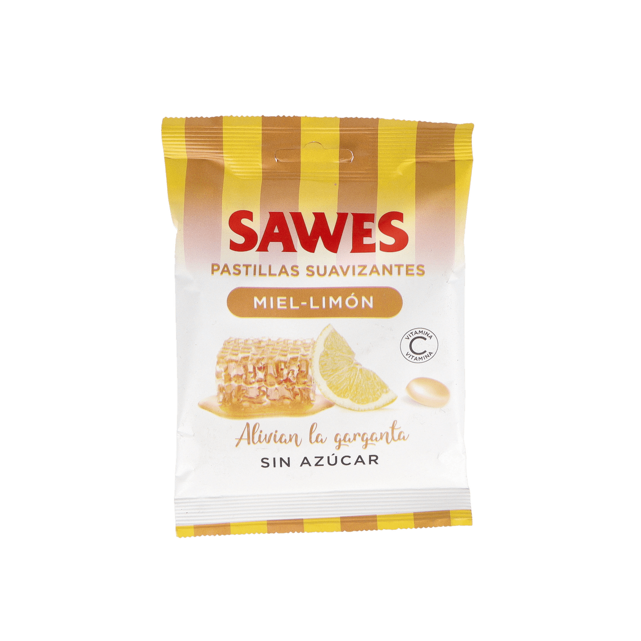SUAWELL PASTILLAS SUAVIZANTES SIN AZUCAR 1 BOLSA 50 G SABOR MIEL CON LIMON