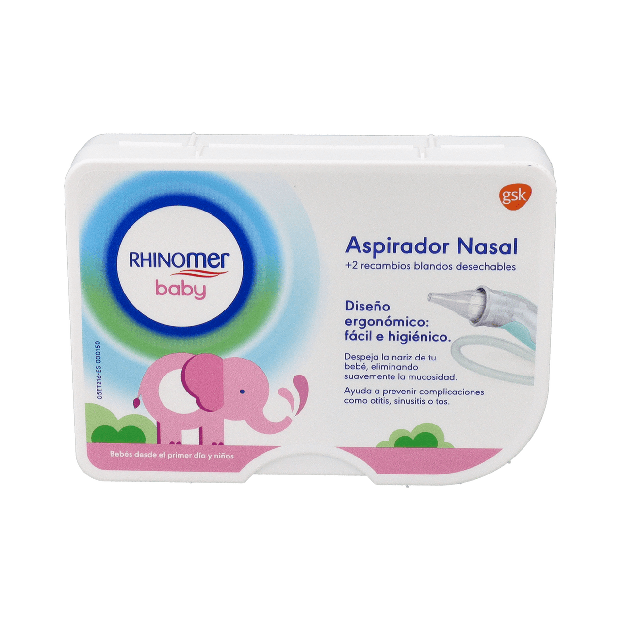 ASPIRADOR NASAL RHINOMER BABY 1 UNIDAD + 2 RECAMBIOS