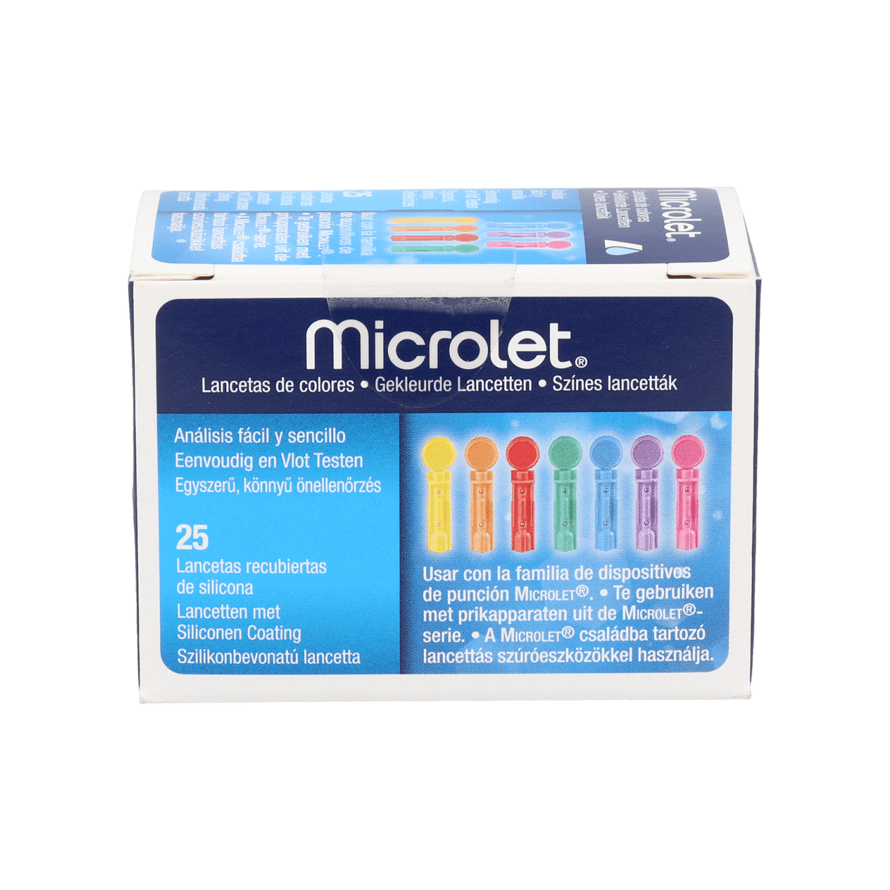 MICROLET DE COLORES LANCETAS 25 UNIDADES