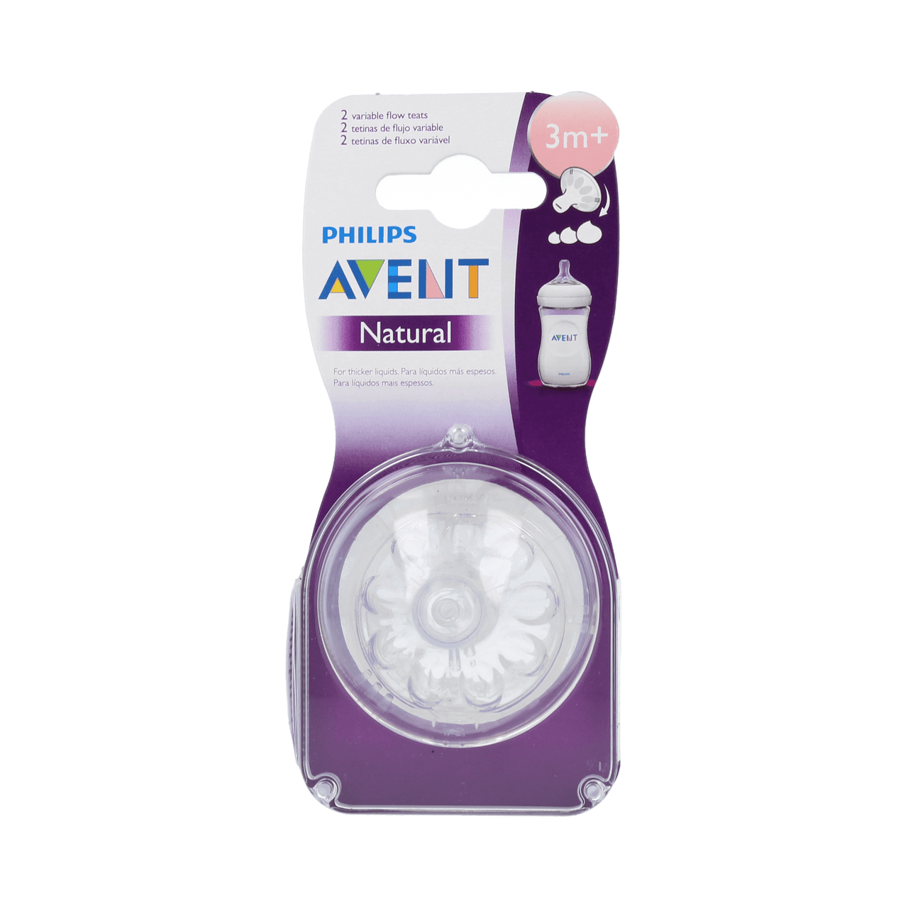 TETINA NATURAL FLUJO VARIABLE PHILIPS AVENT +3 MESES SCF 655/ 27