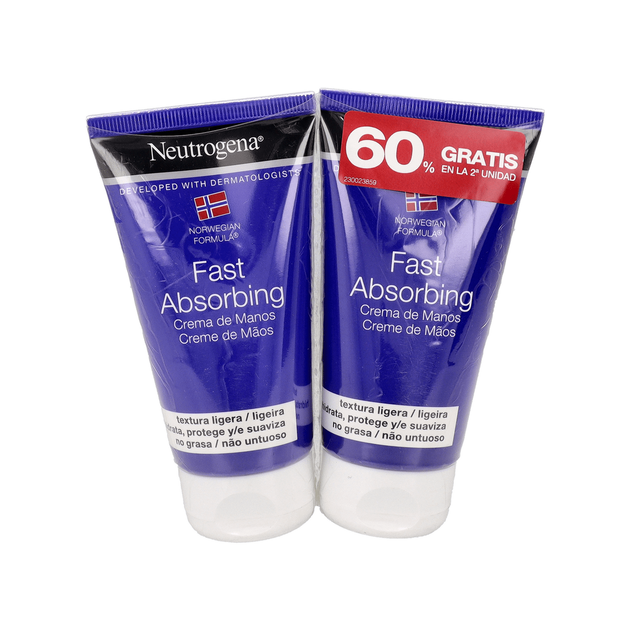 NEUTROGENA FORMULA NORUEGA CREMA DE MANOS RAPIDA ABSORCION 2 UNIDADES 75 ML