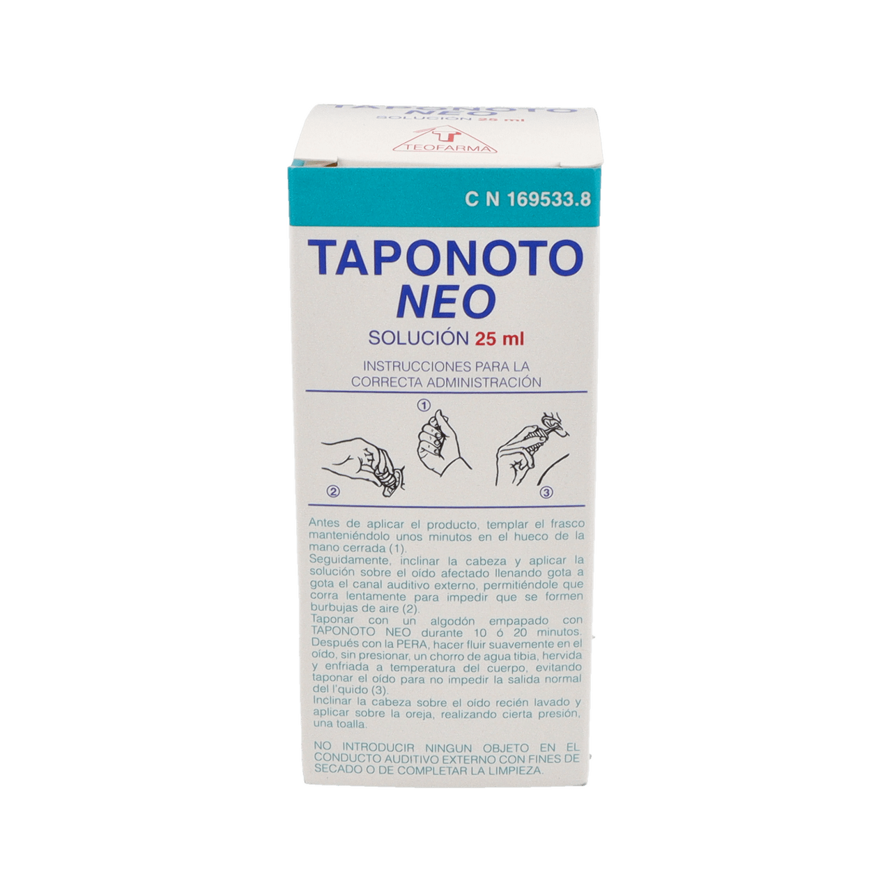 TAPONOTO NEO SOLUCION LIMPIEZA OIDOS 1 VIAL GOTERO 25 ML Y PERA
