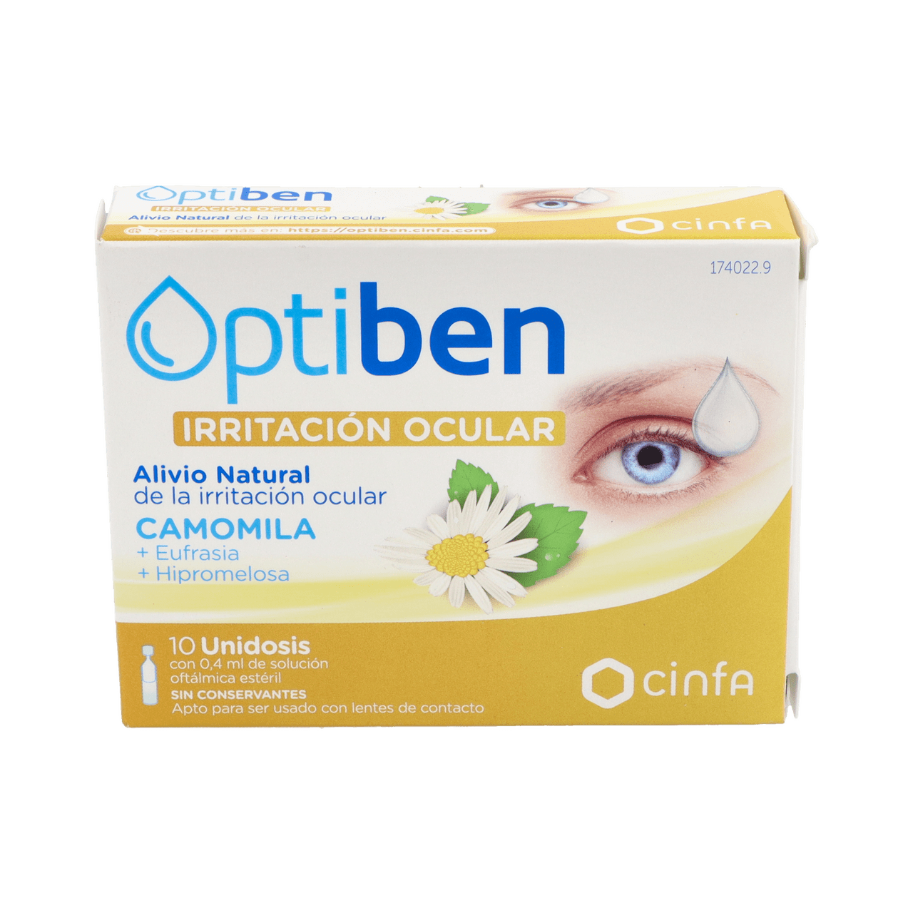 OPTIBEN OJOS IRRITADOS 10 AMPOLLAS UNIDOSIS 0,4 ML