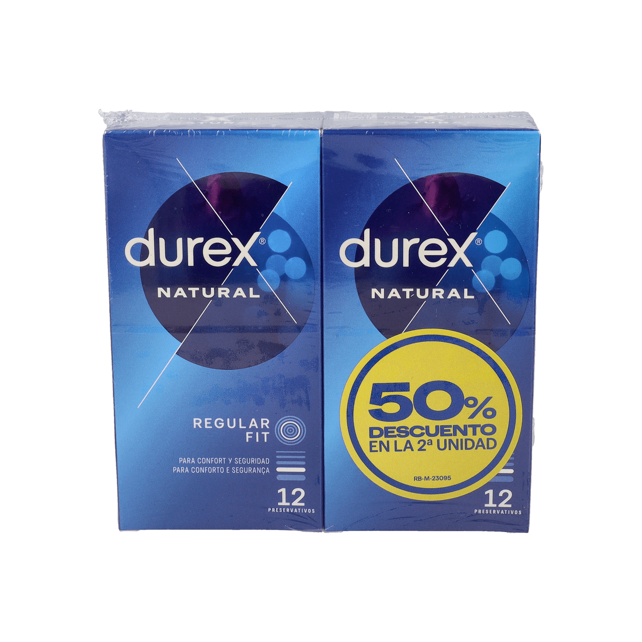 DUREX NATURAL PLUS PRESERVATIVOS 12 PRESERVATIVOS 2 CAJAS