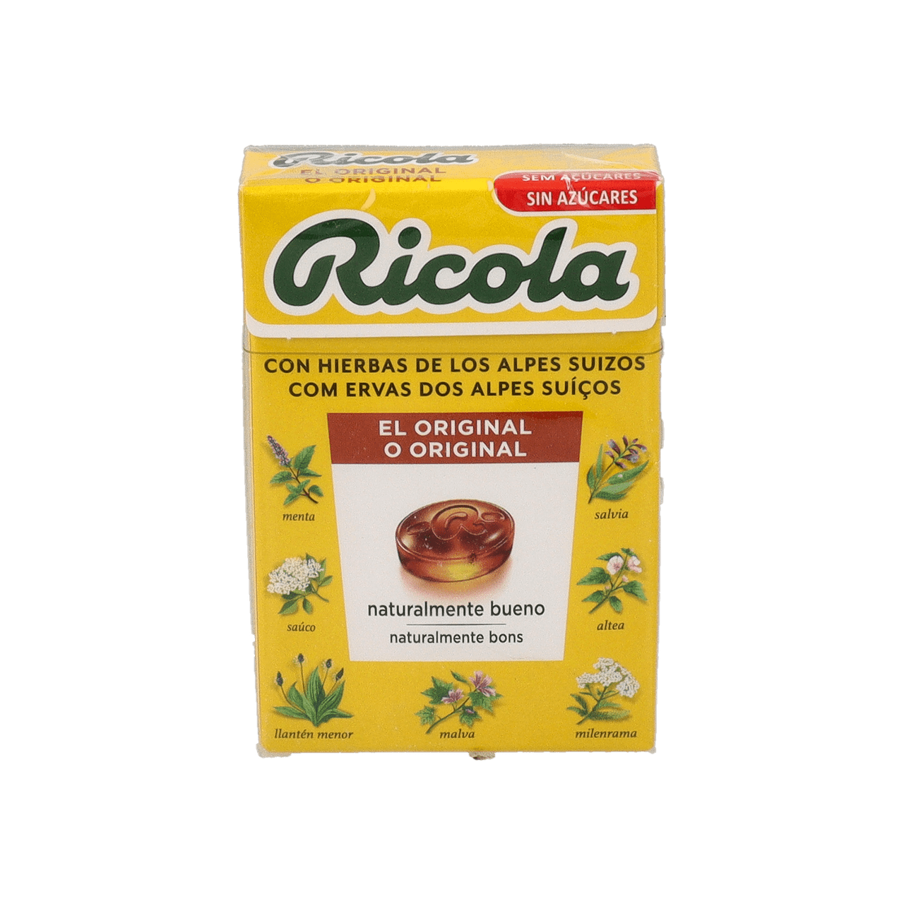 RICOLA CARAMELOS SIN AZUCAR HIERBAS CON STEVIA 1 ENVASE 50 G