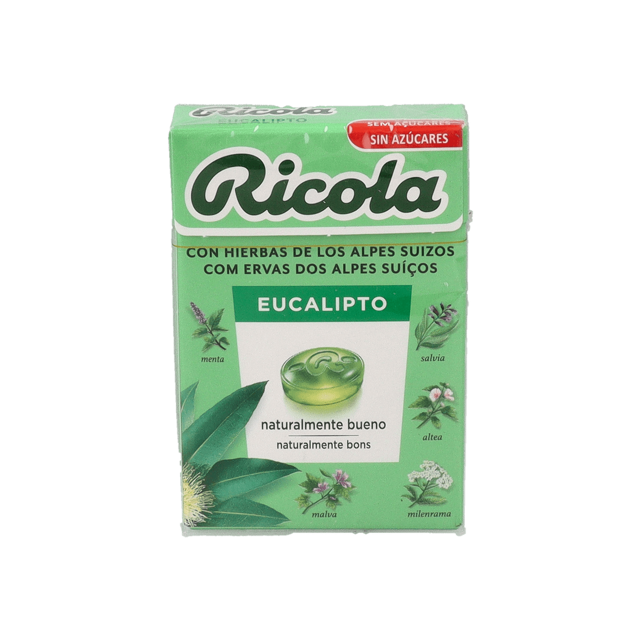RICOLA CARAMELOS SIN AZUCAR 1 ENVASE 50 G SABOR EUCALIPTUS
