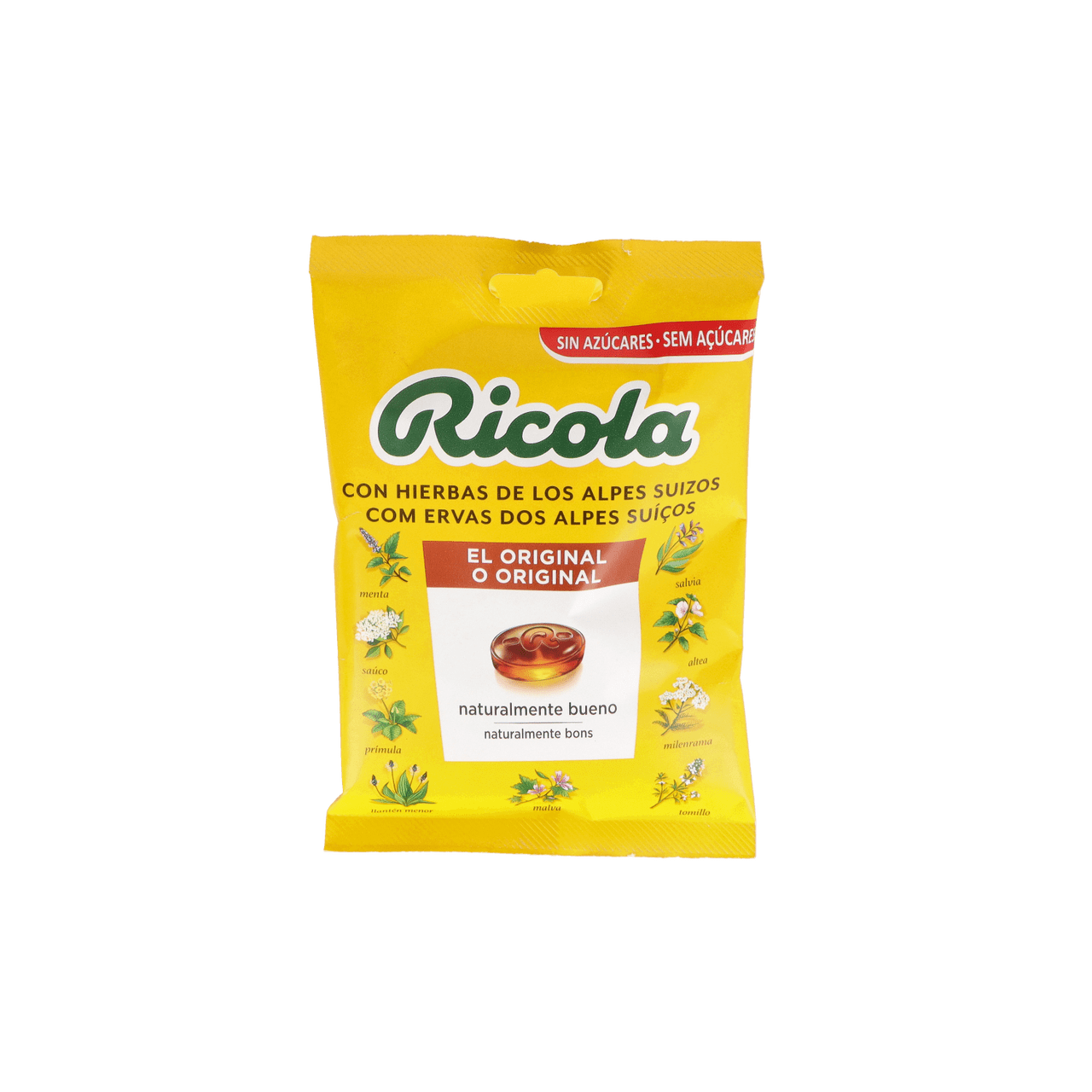 RICOLA CARAMELOS SIN AZUCAR HIERBAS CON STEVIA 1 BOLSA 70 G