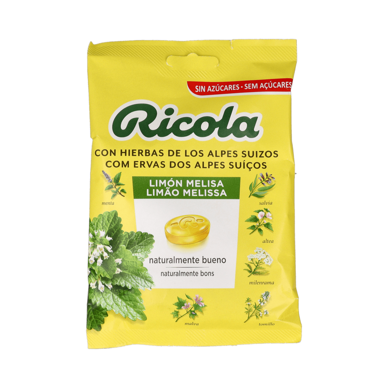 RICOLA CARAMELOS SIN AZUCAR 1 BOLSA 70 G SABOR LIMON