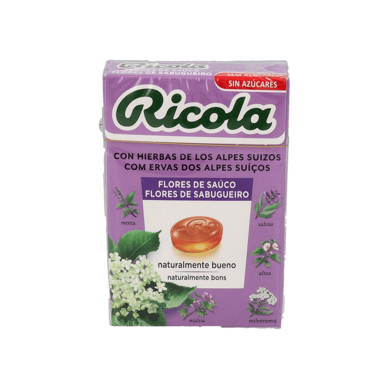 RICOLA CARAMELOS SIN AZUCAR 1 ENVASE 50 G SABOR FLOR DE SAUCO