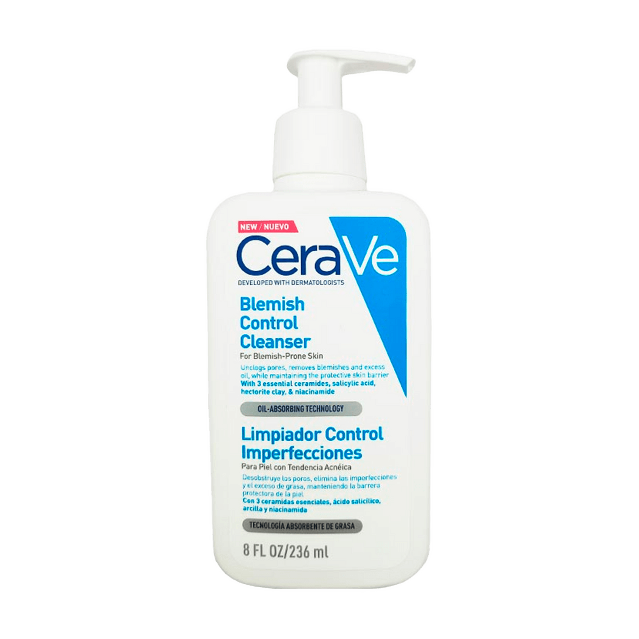 LIMPIADOR CONTROL IMPERFECCIONES CERAVE 1 ENVASE 236 ML