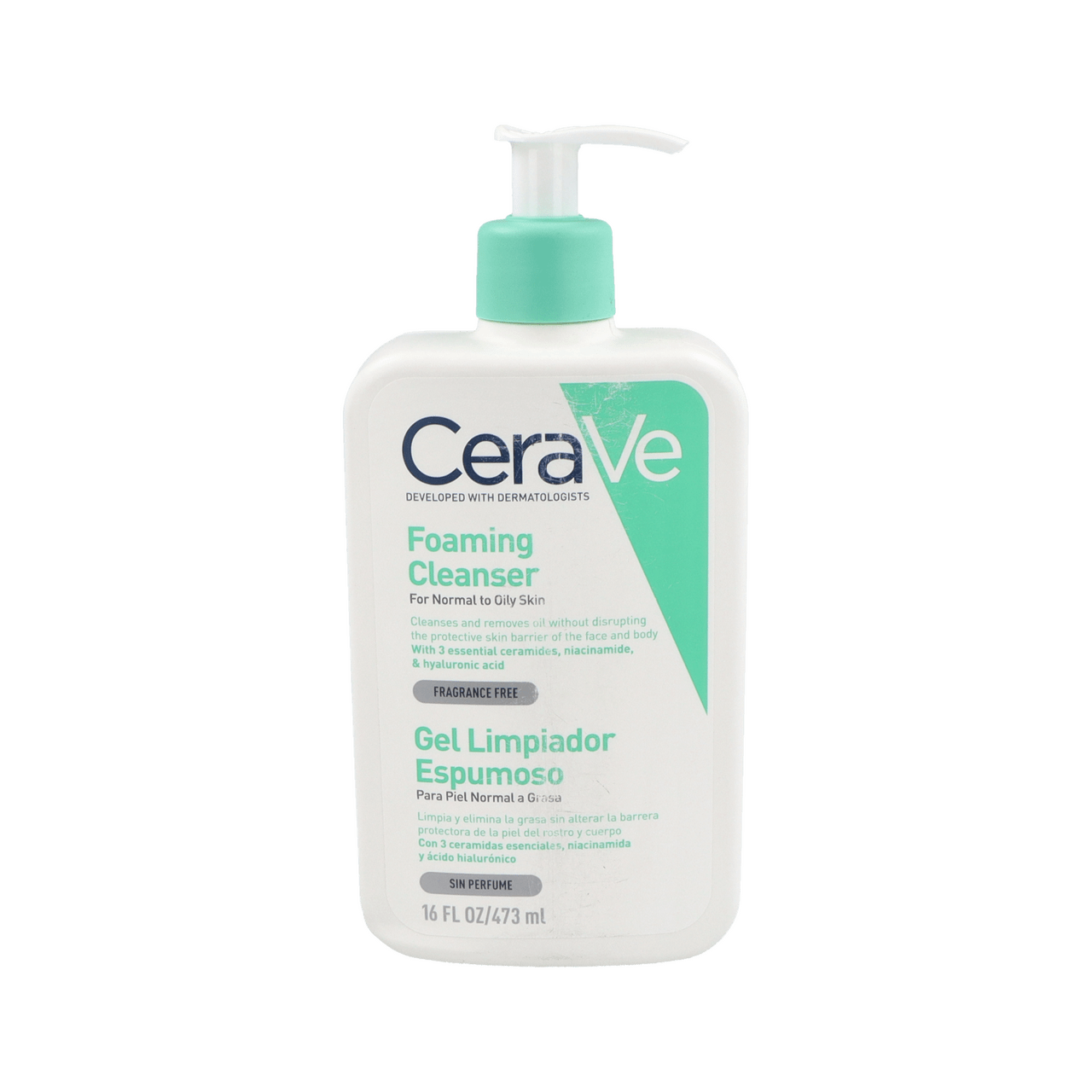 GEL LIMPIADOR ESPUMOSO CERAVE 1 ENVASE 473 ML