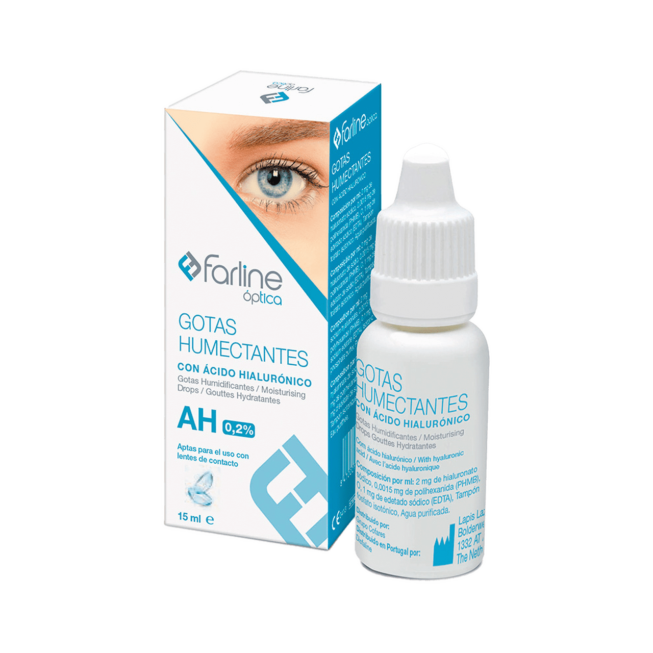 FARLINE OPTICA GOTAS HUMECTANTES AH 0.2% GOTAS OFTALMICAS ESTERILES 1 ENVASE 15 ML